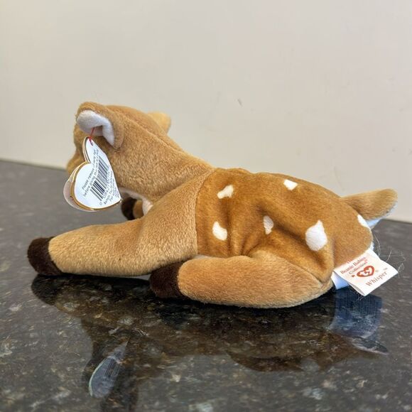 Ty Beanie Baby - WHISPER the Deer 6.5" with tags Plush Stuffed Animal Toy - Picture 3 of 10